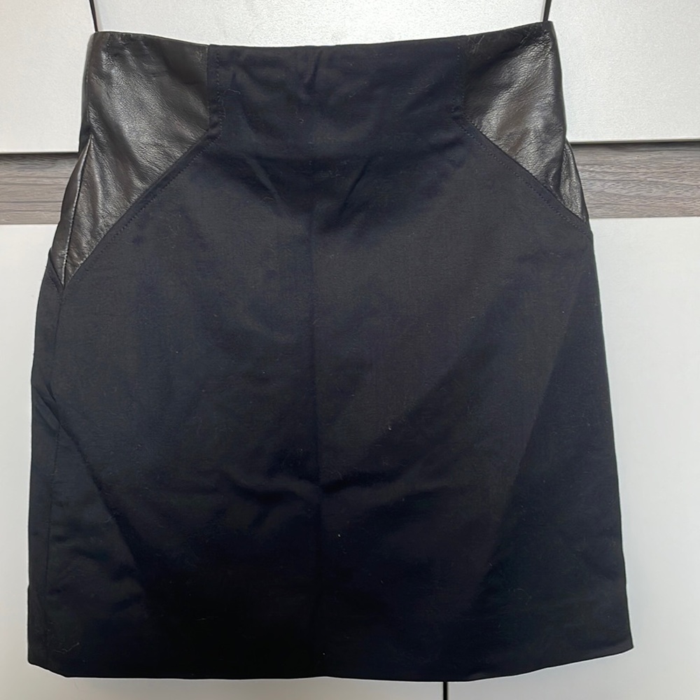 Cushnie leather detail mini skirt